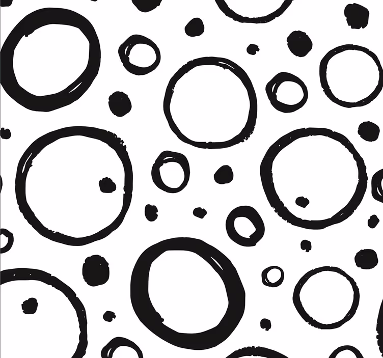 Tapete geometrisch abstrakte kreise - TenStickers