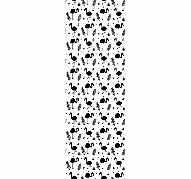 Tapete Tiere flamingo-laubmuster - TenStickers