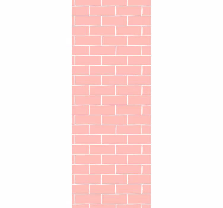 Ziegel Tapete rosa ziegelmuster - TenStickers