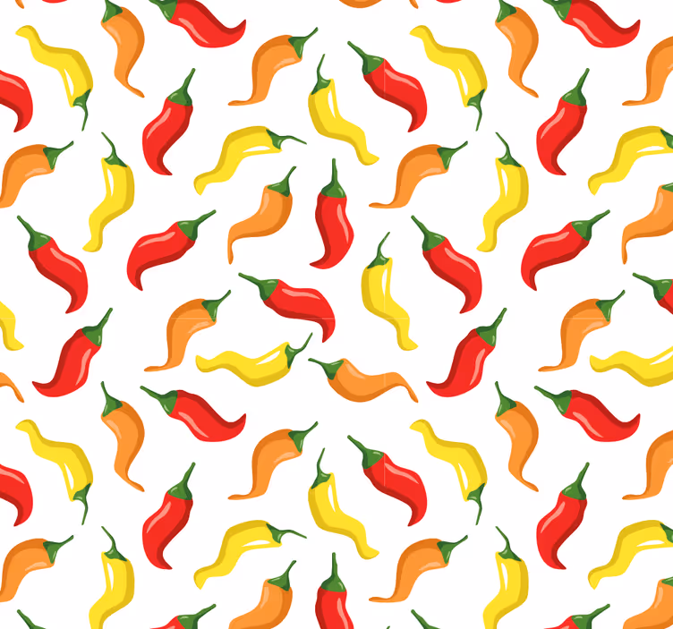 Tapete Natur chili-pfeffer-muster - TenStickers