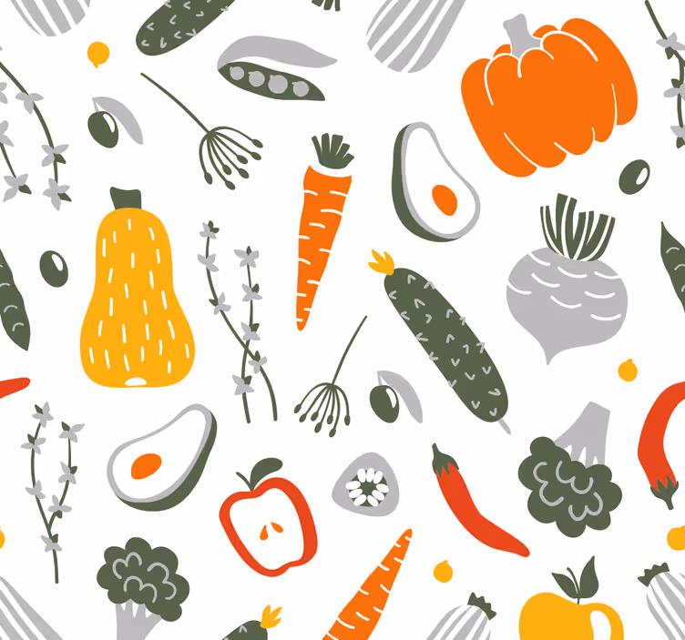 Tapete Küche gemüseernte - TenStickers