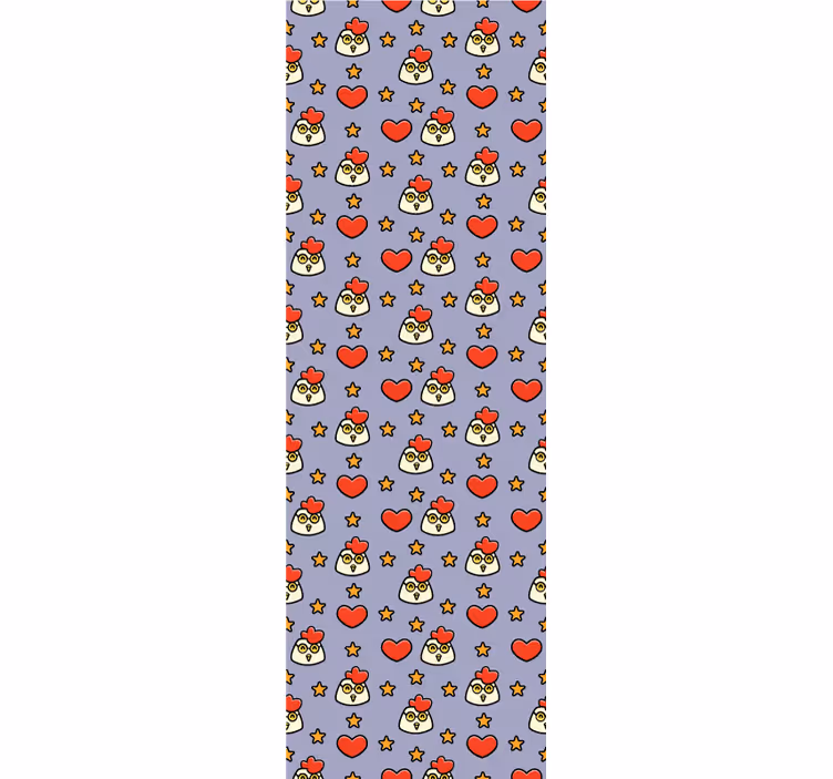 Tapete Tiere cartoon-huhn-muster - TenStickers