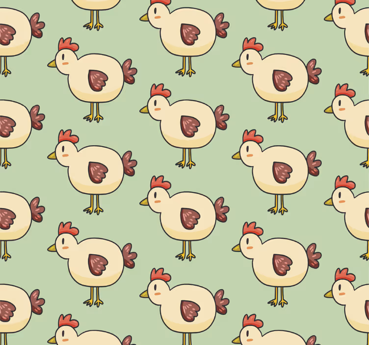 Tapete Tiere huhn muster - TenStickers