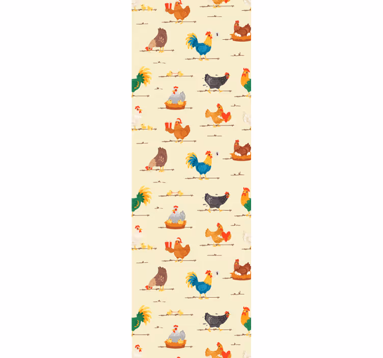Tapete Tiere hühner in hülle und fülle - TenStickers