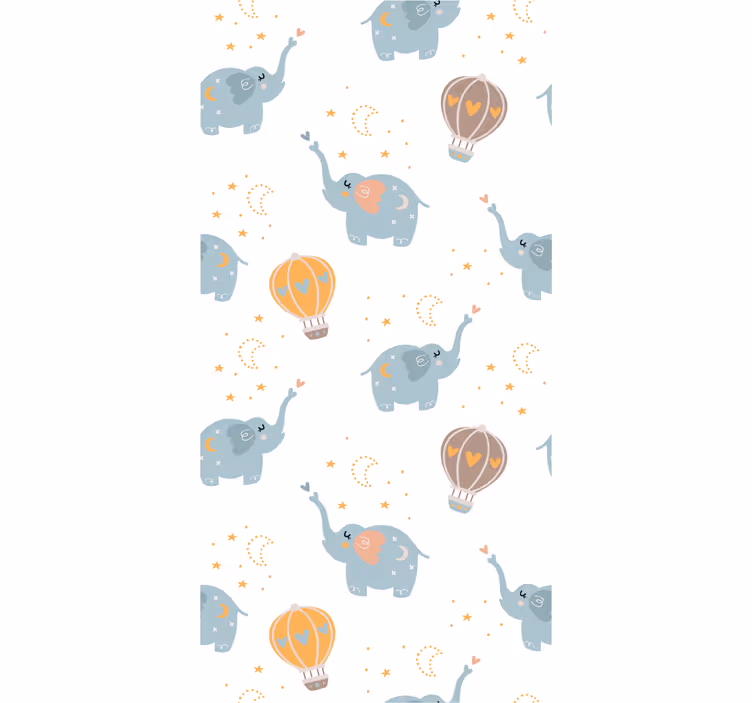 Tapete Babyzimmer elefanten-ballontanz - TenStickers