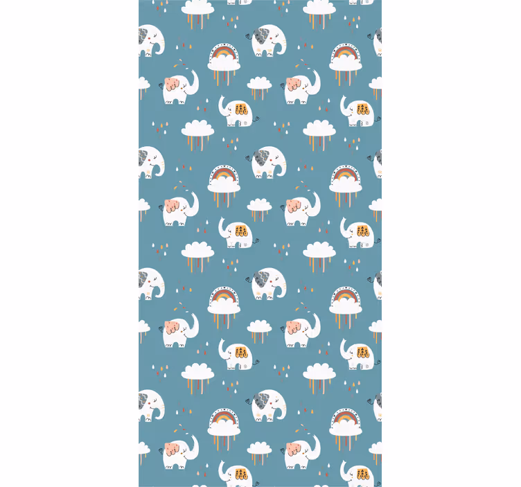 Tapete Elefant verspielte elefantenparade - TenStickers