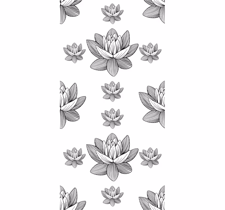 Blumentapete lotusblütenmuster - TenStickers