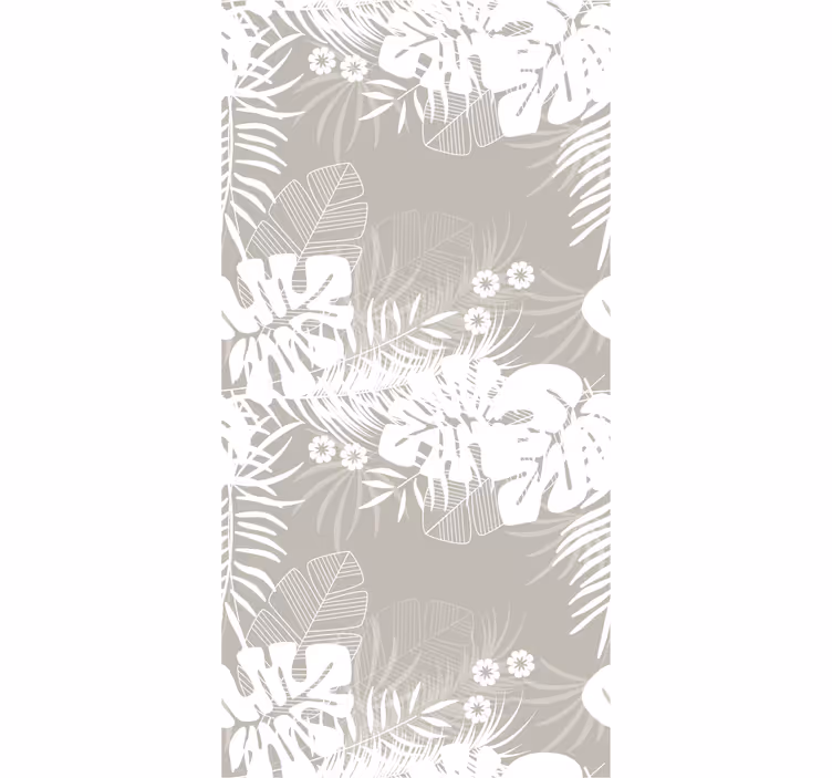 Tapete Blätter botanische silhouette - TenStickers