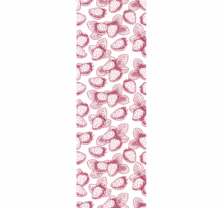 Tapete Küche erdbeer-skizzen - TenStickers