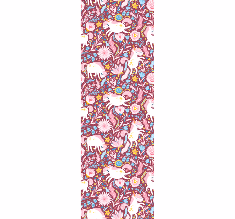 Tapete Kinderzimmer Schönes einhorn-tiermuster-design - TenStickers