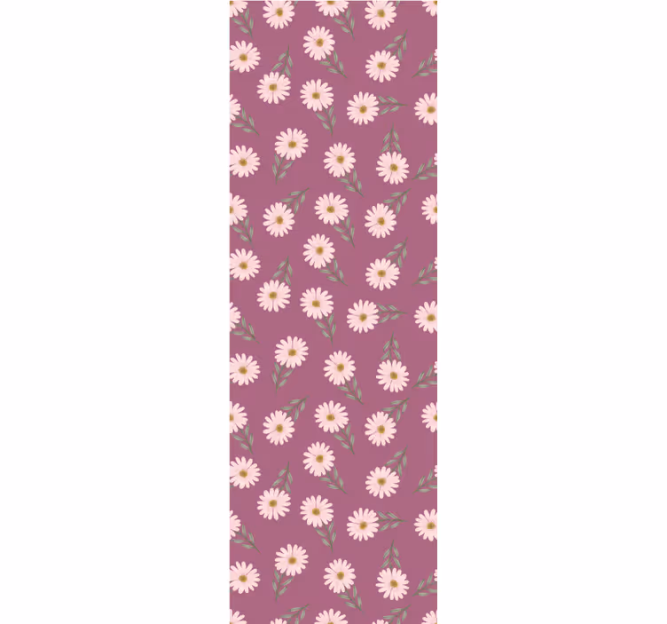 Blumentapete Kleines rosa gänseblümchenmuster - TenStickers