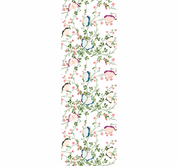 Tapete florale Ornamente botanischer schmetterling - TenStickers