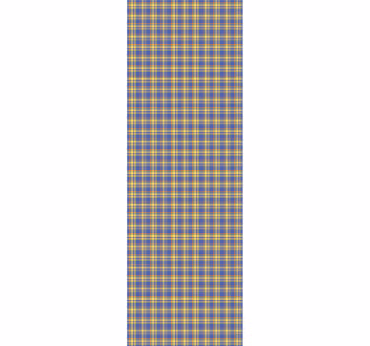 Tapete Küche Blaues karo-tartar-muster - TenStickers