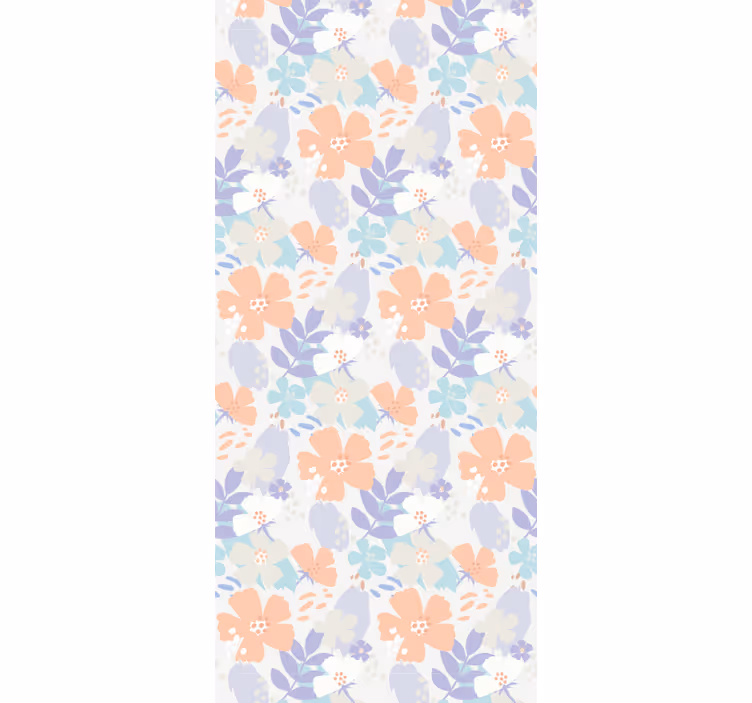 Blumentapete mit floralem blütenblattmuster - TenStickers
