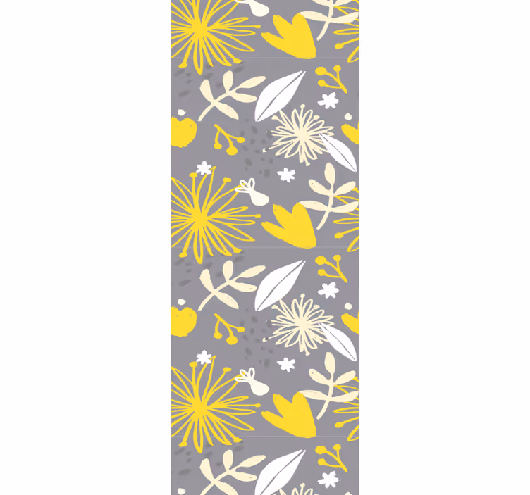 Blumentapete fröhliches blumenmuster - TenStickers