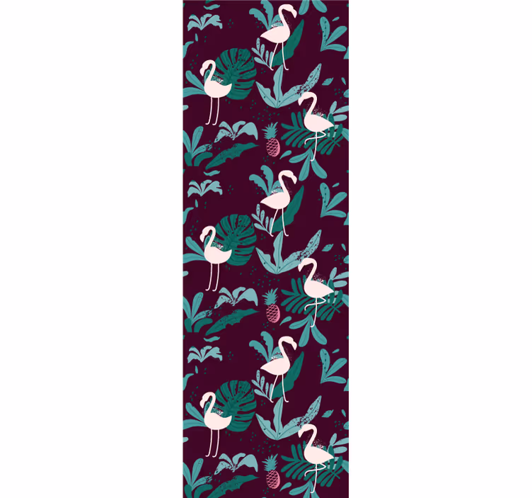 Tapete Tiere tropischer flamingo - TenStickers