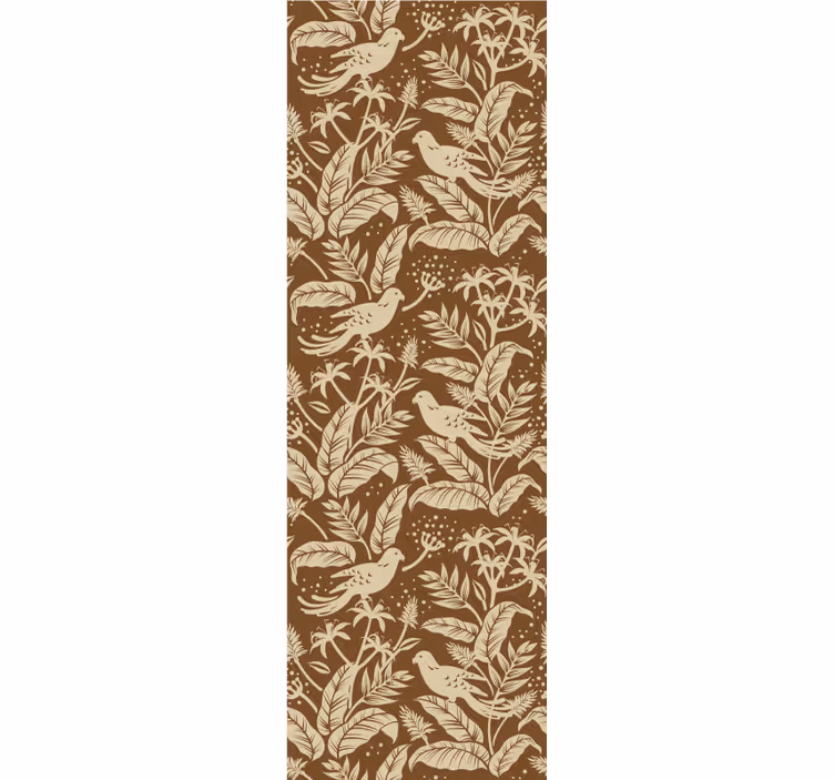 Tapete Tiere vögel botanisches muster - TenStickers