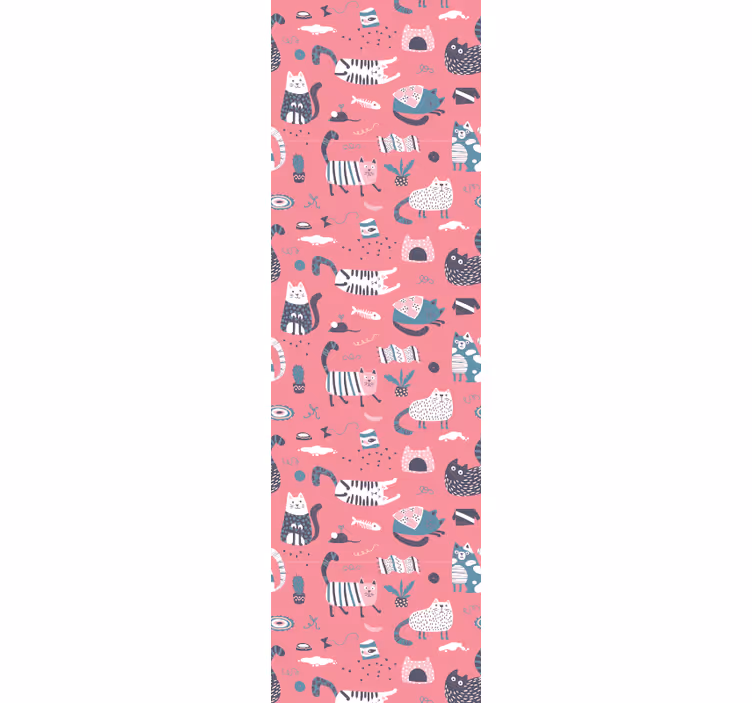 Tapete Katzen verspielte katzenillustration - TenStickers