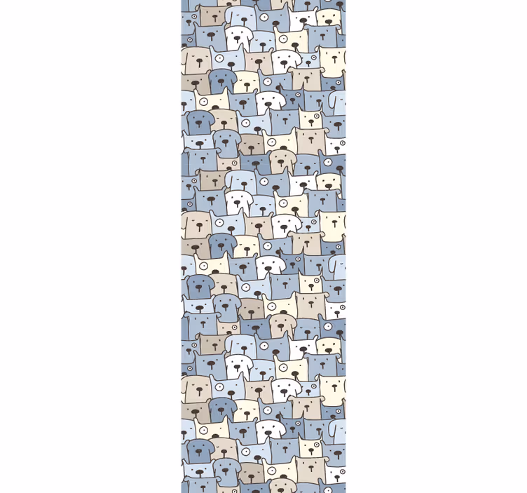 Tapeten Schlafzimmer Grau gezeichnete hunde - TenStickers