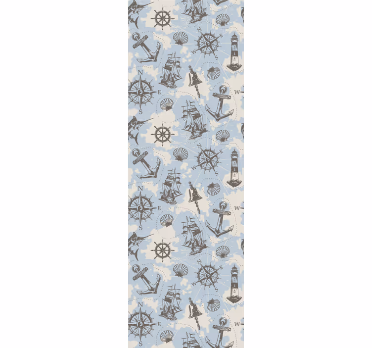 Tapete Wohnzimmer nautische motive - TenStickers