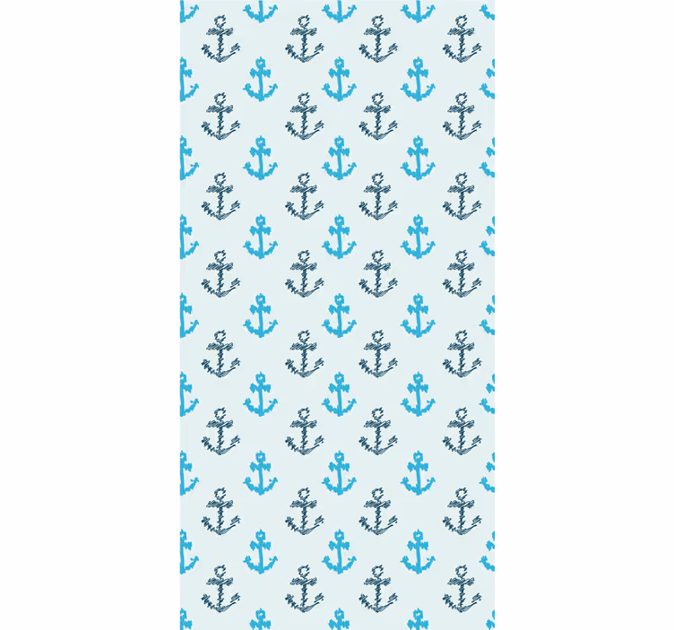 Tapete Badezimmer nautisches ankermuster - TenStickers