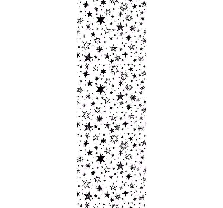 Sterne Tapete Schwarzer sternenmuster weißer Hintergrund - TenStickers