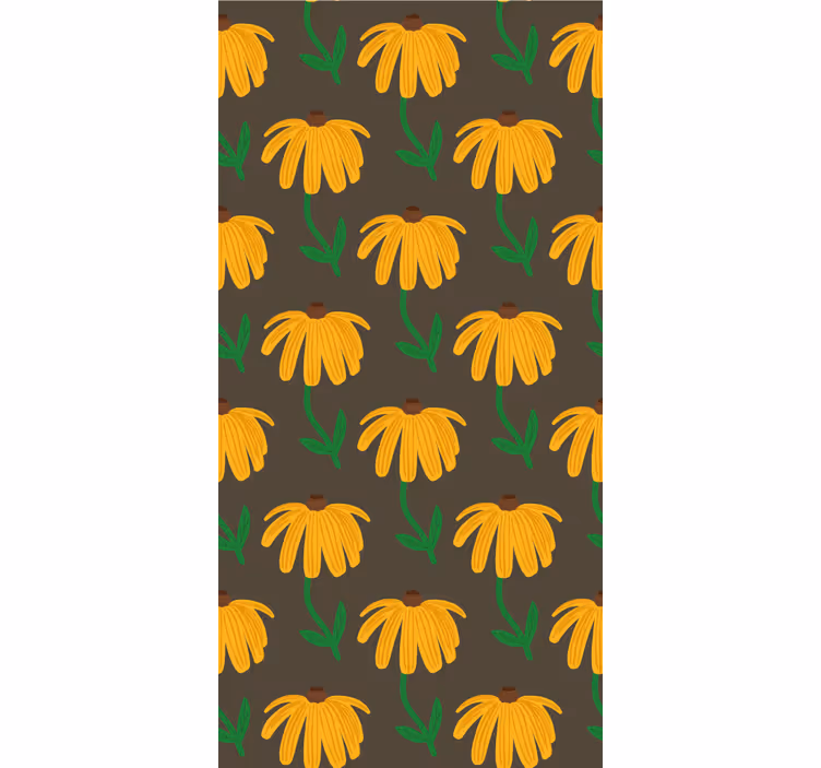 Blumentapete blumenemblem-muster - TenStickers