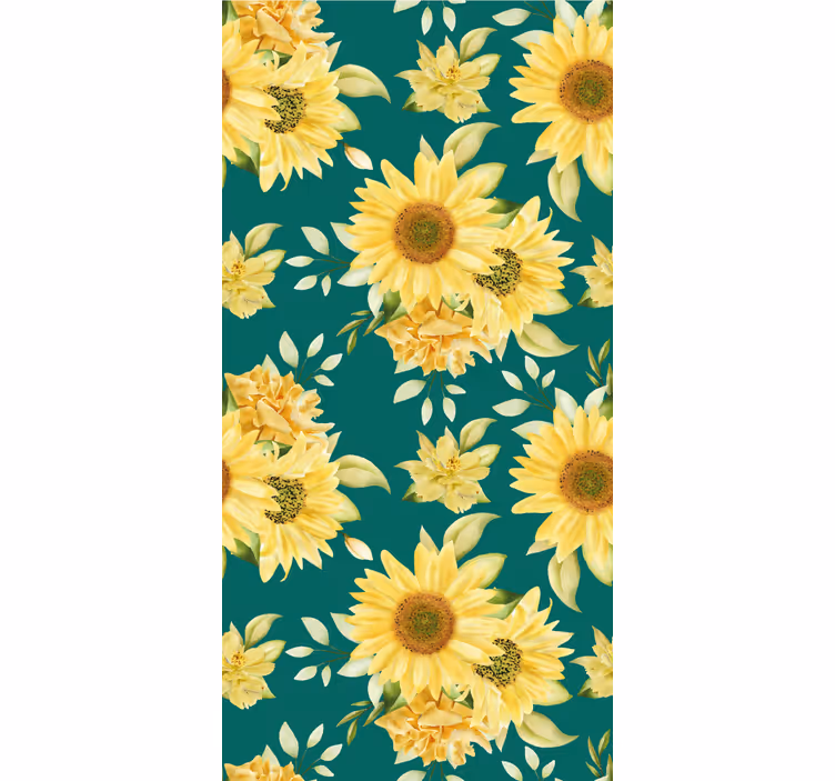 Blumentapete sonnenblumenblütenmuster - TenStickers