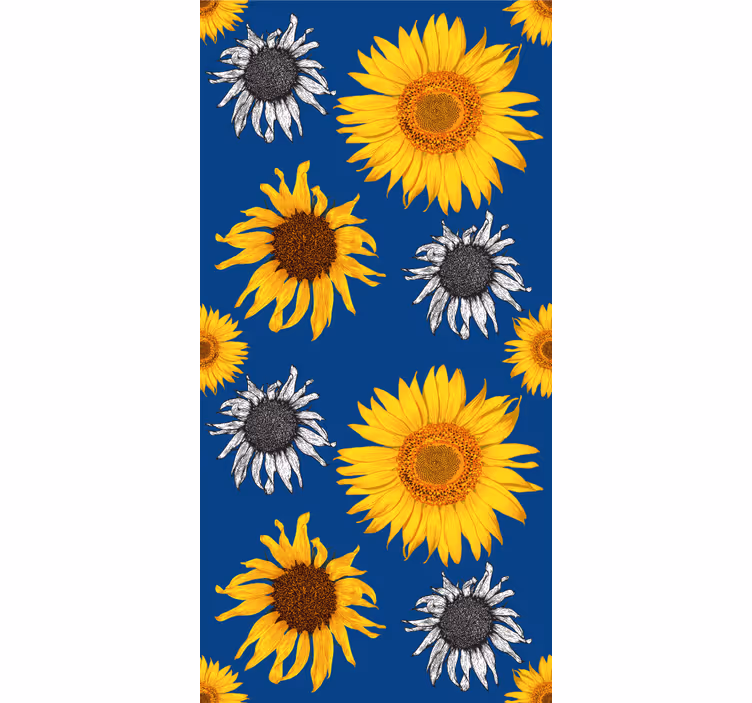 Blumentapete sonnenblumen-ensemble - TenStickers