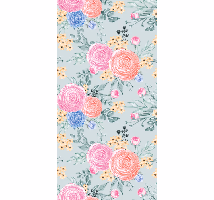 Blumentapete blumenstrauß druck - TenStickers