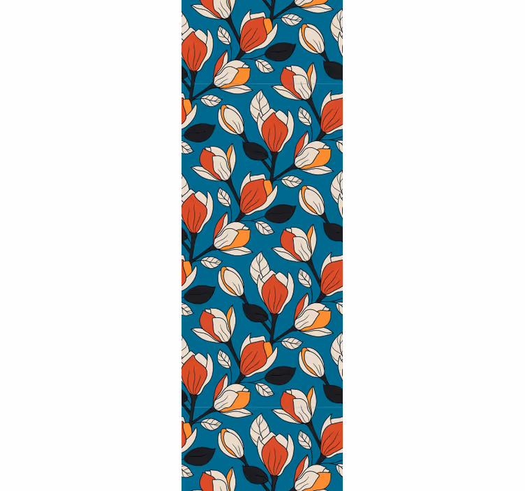 Blumentapete hintergrund mit blumenmuster - TenStickers
