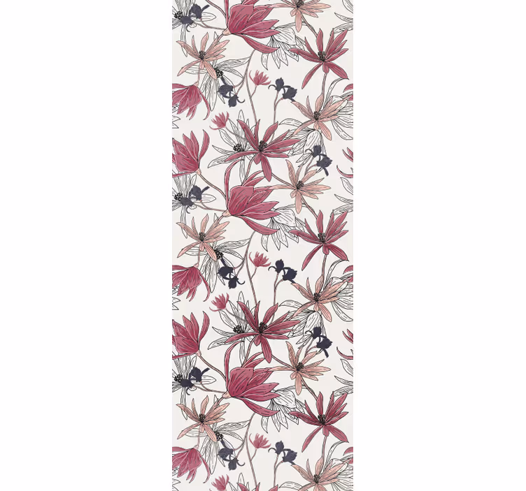 Blumentapete blumen- und botanische darstellung - TenStickers