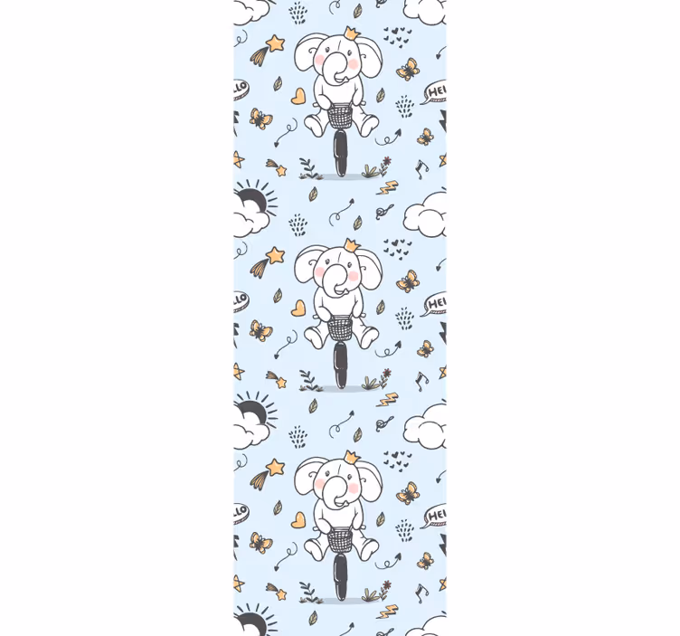 Tapete Babyzimmer elefanten-spritztour - TenStickers