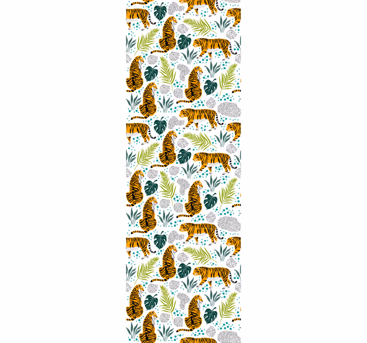 Tapete tiere mit tigern und blättern - TenStickers