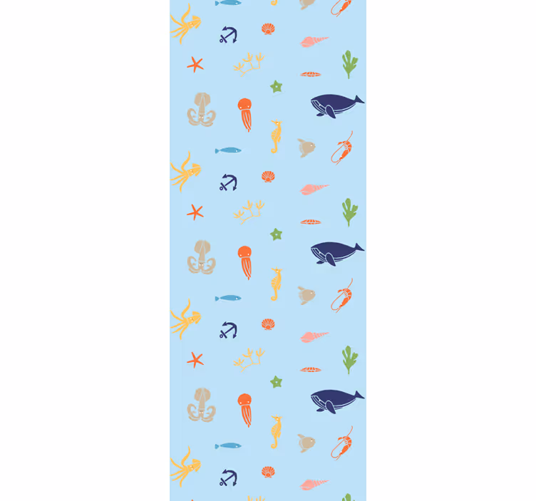 Tapete Tiere meeresfauna-muster - TenStickers