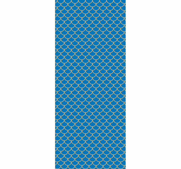 Badezimmer Tapeten Blaues fischschuppenmuster - TenStickers