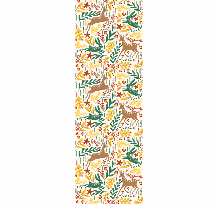 Tapete Tiere wald fauna muster - TenStickers