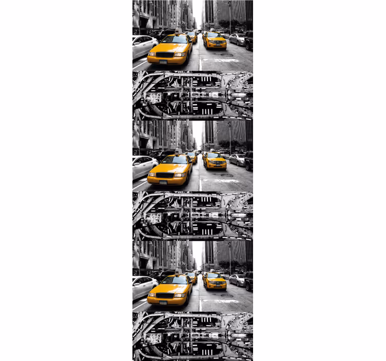 Tapete Städte städtische taxiszene - TenStickers