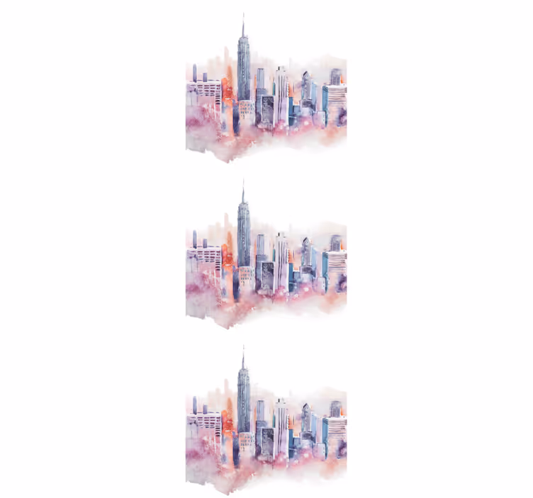 Tapete Städte urbanes aquarell - TenStickers