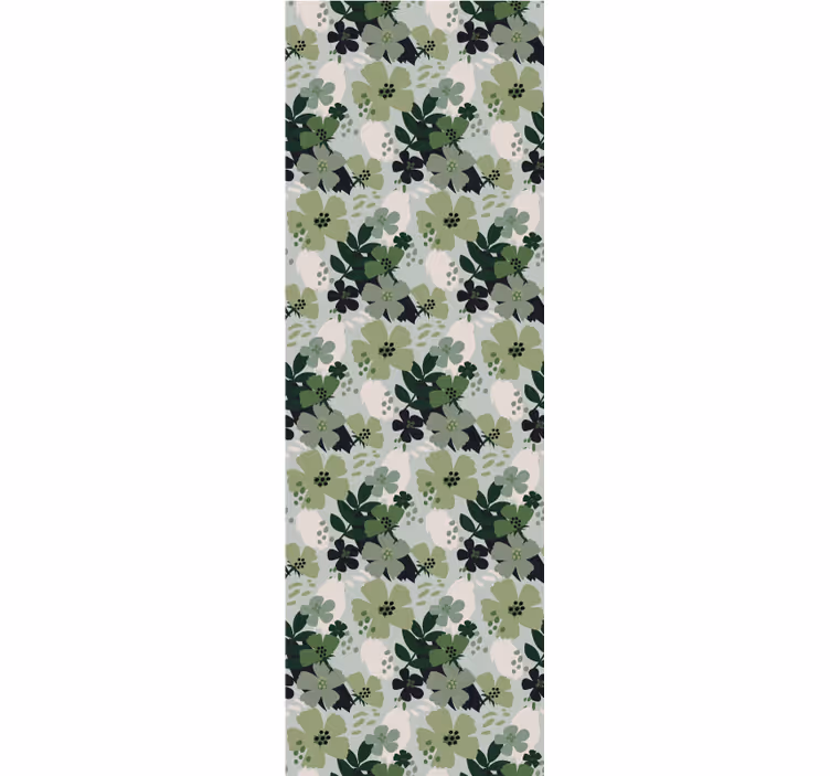 Tapeten Wohnzimmer Grüntöne hinterlässt blumenmuster - TenStickers