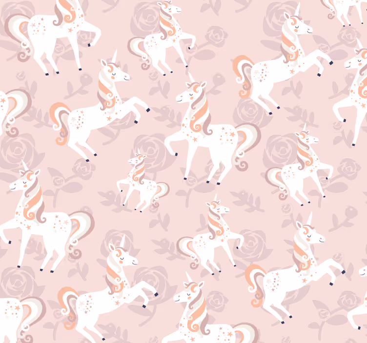 Tapete Schmetterling einhorn-muster - TenStickers