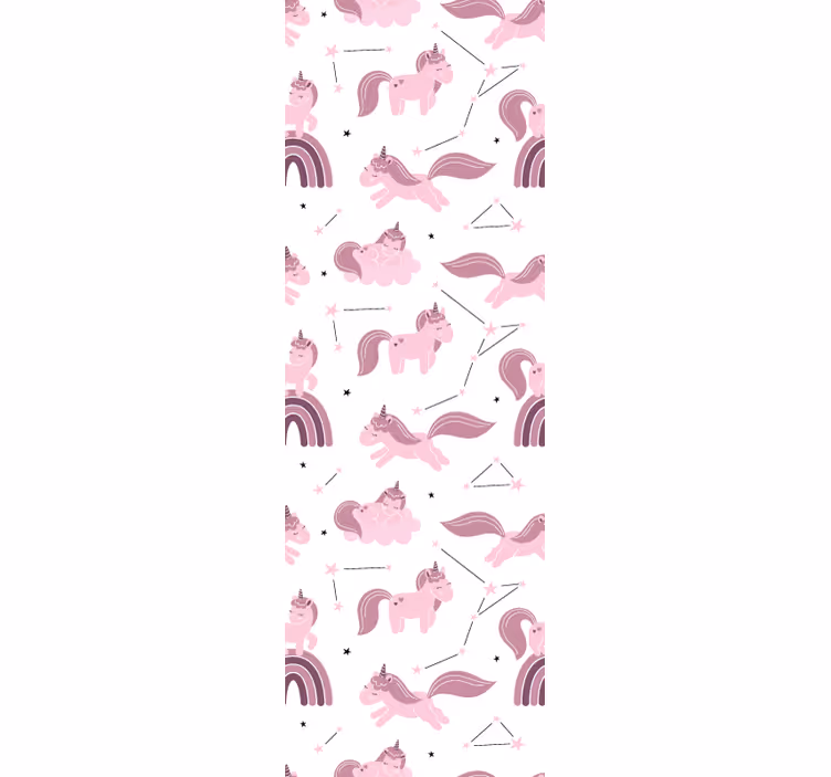 Tapete Kinderzimmer fantasie-einhorn-muster - TenStickers