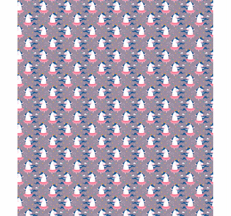 Tapete Babyzimmer mythische einhörner - TenStickers