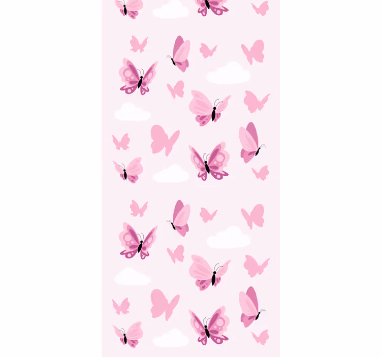 Tapete Kinderzimmer Rosa Schmetterling Muster - TenStickers