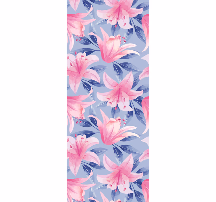Tapete florale Ornamente elegantes lilienmuster - TenStickers