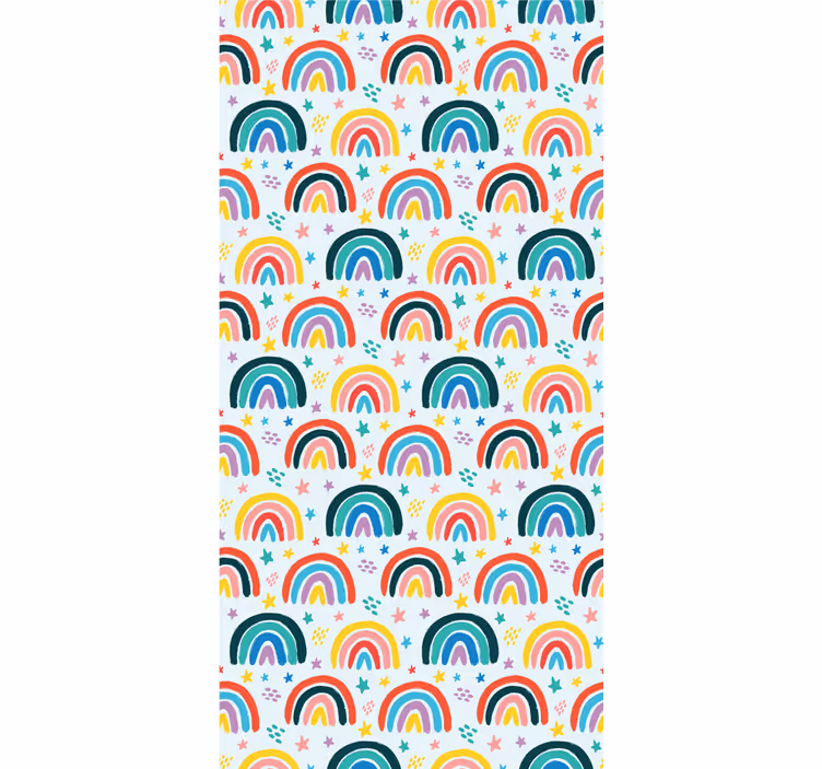 Tapete Kinderzimmer regenbogen-schmetterlings-collage - TenStickers