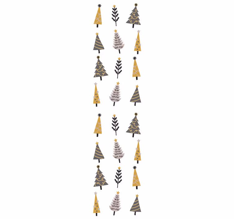 Weihnachtstapete weihnachtsbaummuster - TenStickers