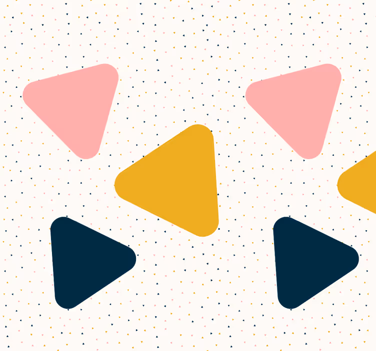 Jugendzimmer Tapete bunte Dreiecke - TenStickers