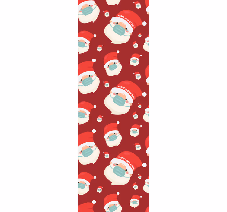 Weihnachtstapete weihnachtsmann-muster - TenStickers