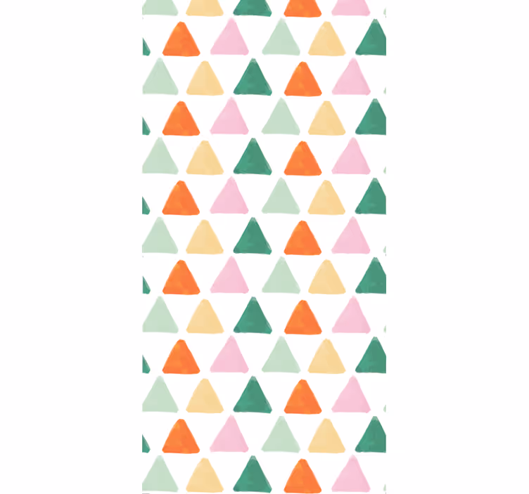 Tapete geometrisch buntes dreieckiges muster - TenStickers